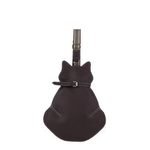 bags : Schattige Katten Tas Dames Bruin - Cat Design Compact - PU-Leer in Bruin van Pantino