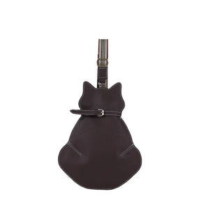 bags : Schattige Katten Tas Dames Bruin - Cat Design Compact - PU-Leer in Bruin van Pantino
