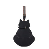 Niedliche Katzen-Tasche Damen Braun - Katzen-Design kompakt - PU-Leder