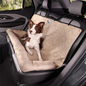 pets : Honden Auto Reisbed Crème Kaki - Comfortabel Veilig Reizen - Pluche in Crème kaki van Pantino
