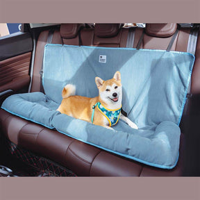pets : Honden Auto Reisbed Crème Kaki - Comfortabel Veilig Reizen - Pluche in van Pantino