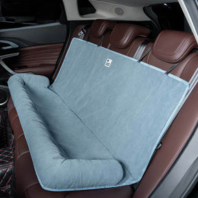 pets : Honden Auto Reisbed Crème Kaki - Comfortabel Veilig Reizen - Pluche in van Pantino