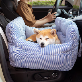 pets : Honden Auto Mand Gestreepte Heren - Luxe & Comfortabele Autostoel voor Honden in van Pantino