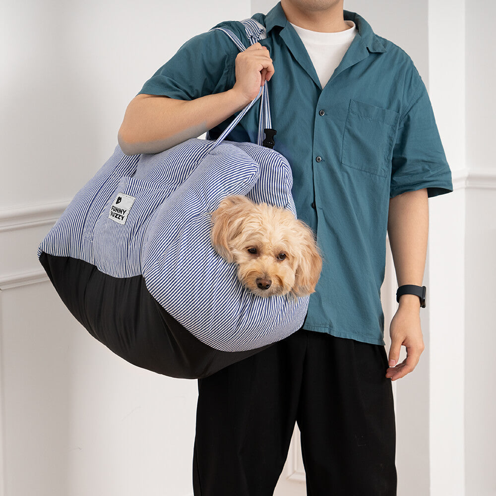 pets : Honden Auto Mand Gestreepte Heren - Luxe & Comfortabele Autostoel voor Honden in van Pantino