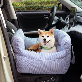 pets : Honden Auto Mand Gestreepte Heren - Luxe & Comfortabele Autostoel voor Honden in van Pantino