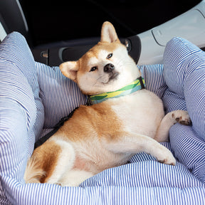 pets : Honden Auto Mand Gestreepte Heren - Luxe & Comfortabele Autostoel voor Honden in van Pantino