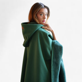 Poncho : Cap Unisex Rozenkwarts - Fleece Poncho met Capuchon - Ultiem Comfort en Stijl in van Pantino