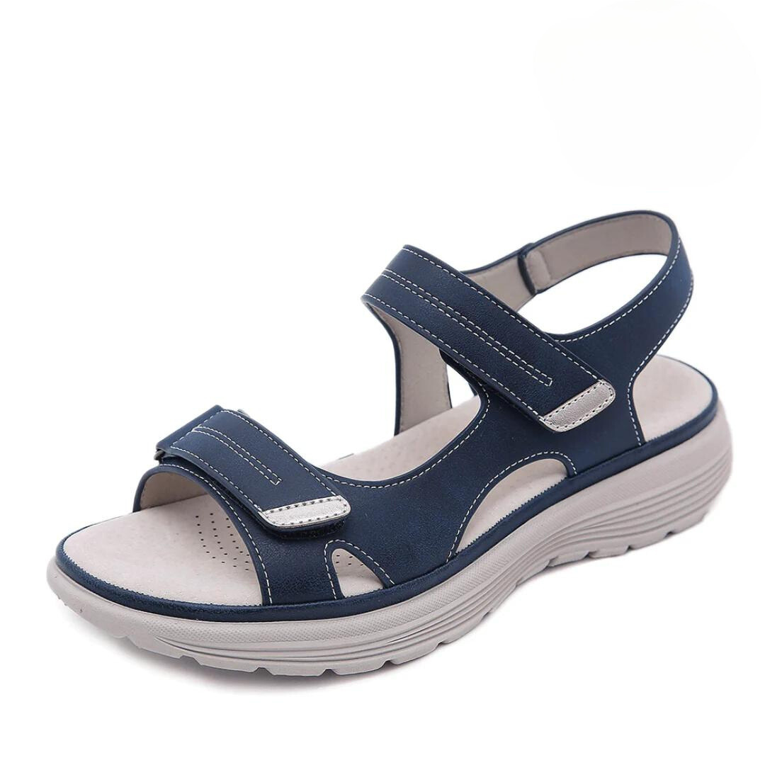Sandals : Sandalen Grijs - Comfortabele Damesschoenen in Bleuw van Pantino