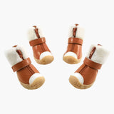 Chaussures antidérapantes pour chiens - Protection et adhérence par tous les temps - Marron