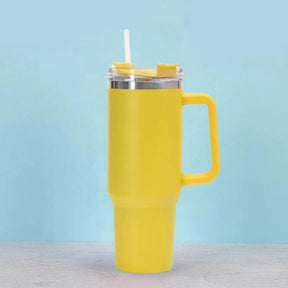 outdoor equipment : HeatGuard - De Beste Thermofles die Jij Ooit Zult Hebben - Donker Blauw in Geel 1200ML van Pantino