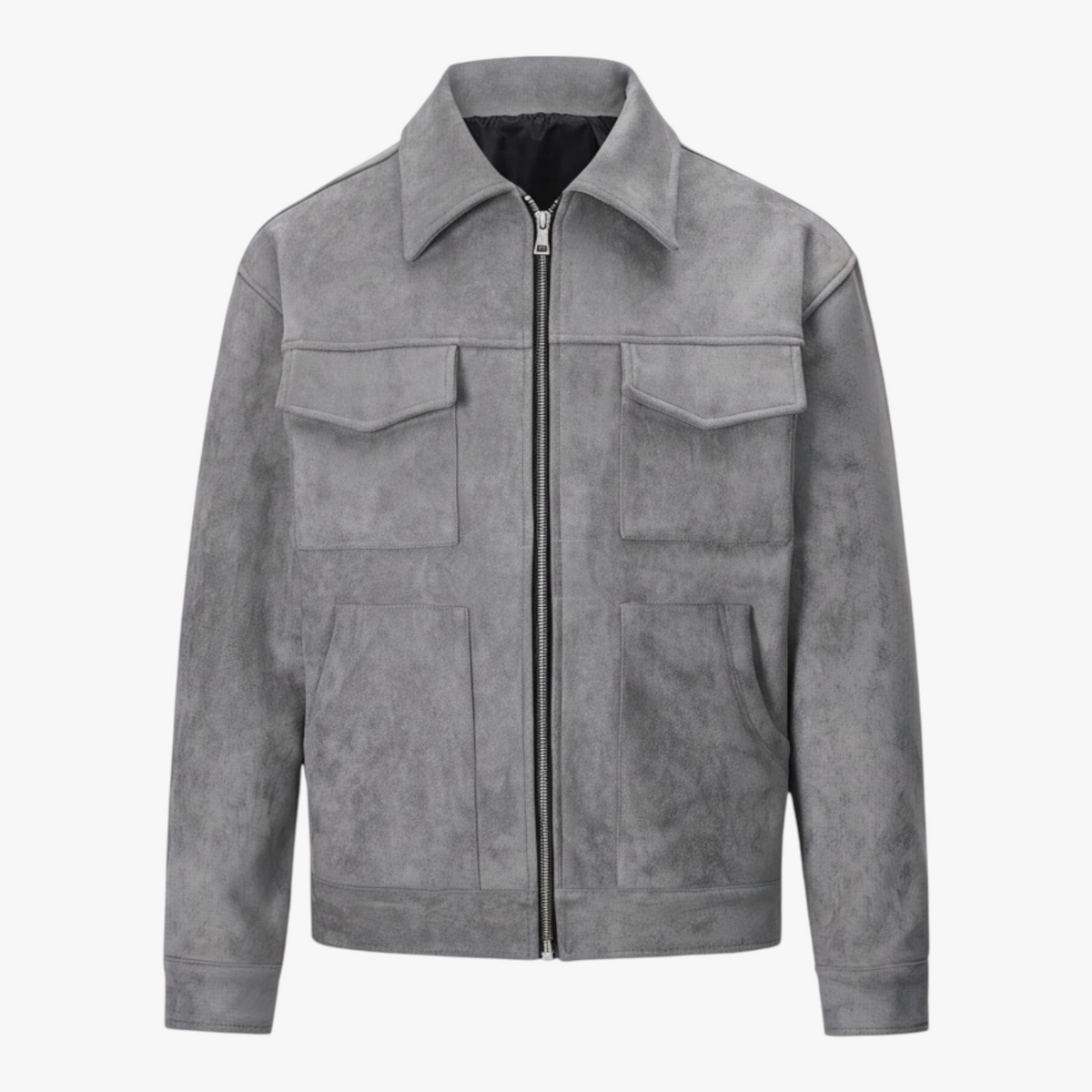 Herenjassen en -jassen : Heren Casual Multi Pocket Jas - Grijs in Grijs van Pantino