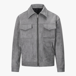 Herenjassen en -jassen : Heren Casual Multi Pocket Jas - Grijs in Grijs van Pantino