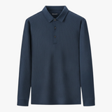 Polo Décontracté à Manches Longues - Bleu Marine