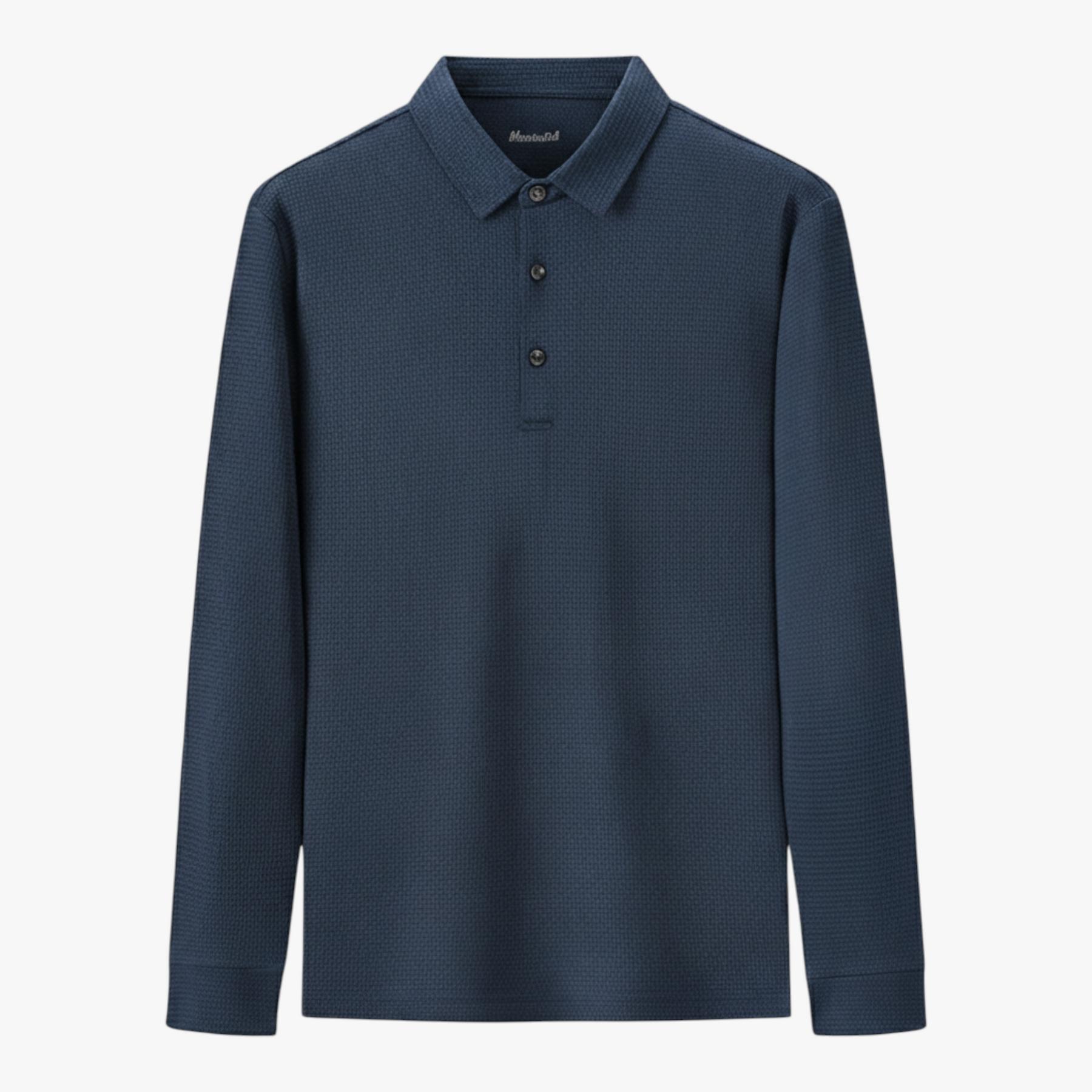 Polo Shirts: Poloshirts : Casual Poloshirt met Lange Mouwen - Marineblauw in Marineblauw van Pantino