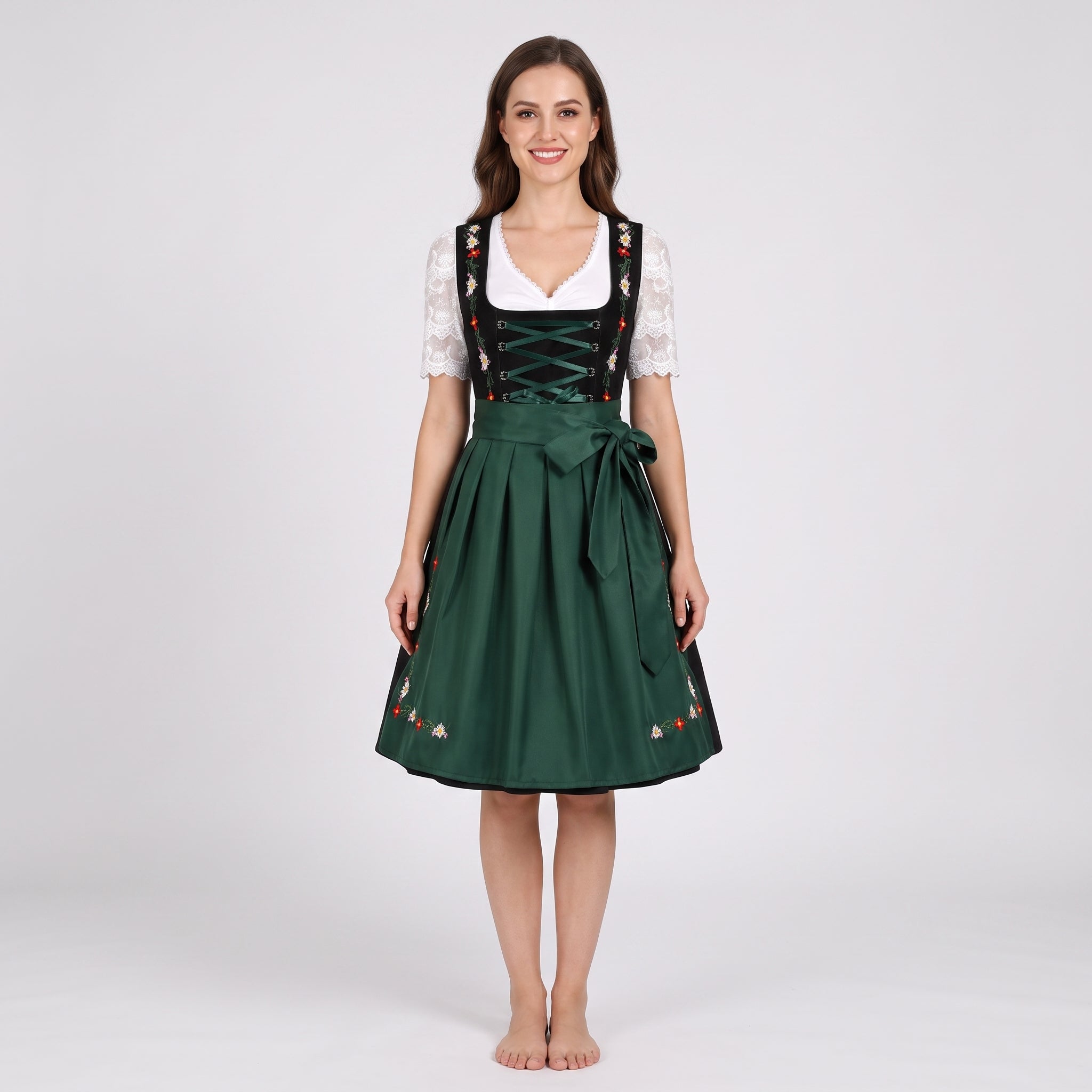 Gifts – Seasonal – Oktoberfest : Dirndl Jurk Dames Groen Klassiek Oktoberfest Stijl in van Steiner-boutique