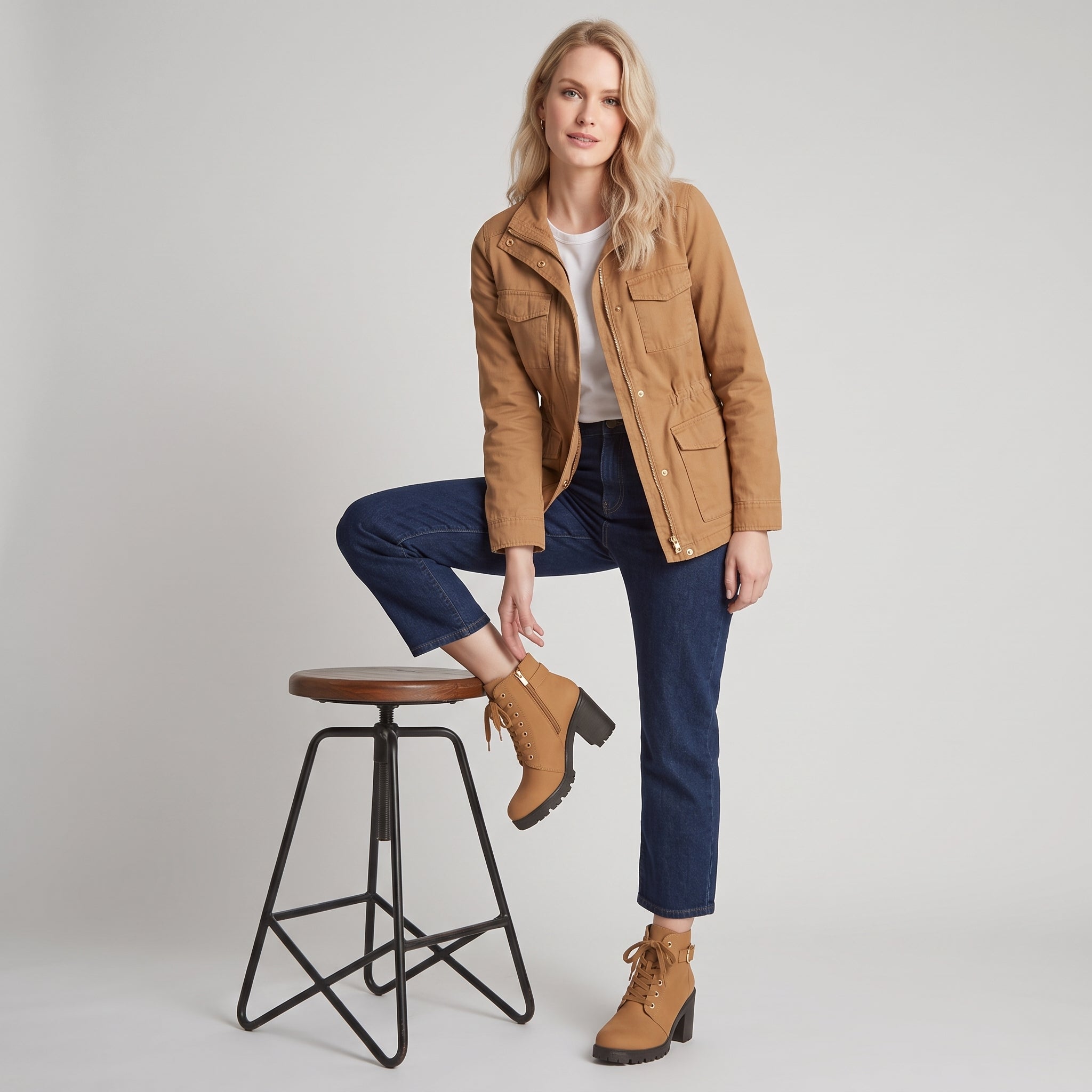 AS - Womens - Boots : Enkellaarzen Dames - Blokhak, Veters en Comfortabele Grip in van KleefMode