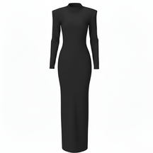 dress : Maxi Jurk Dames Groen - Elegante met Lange Mouwen in Zwart van Pantino
