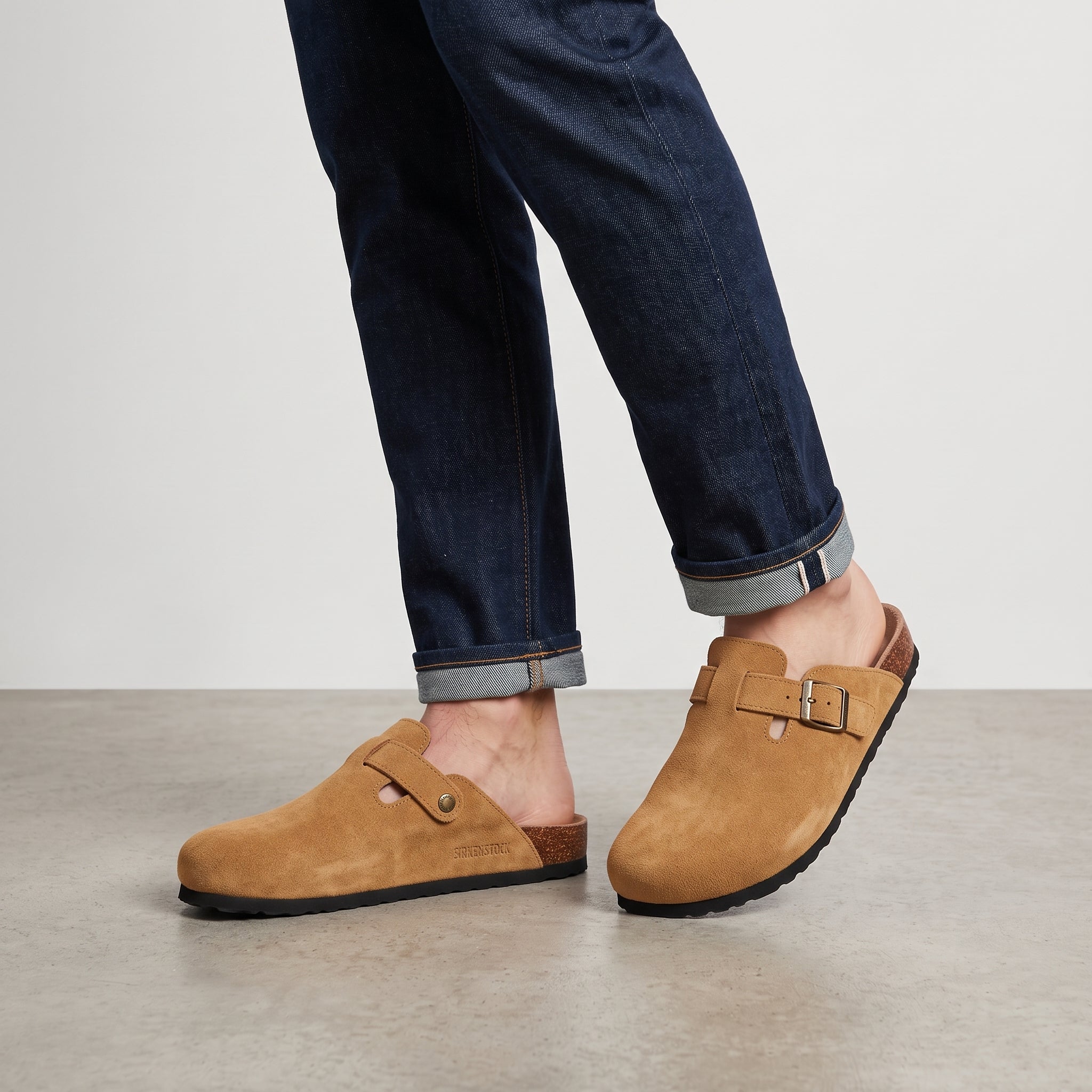 Fashion : Dames Slippers Orthopedisch Suède Kurk Voetbed in van Jeecey