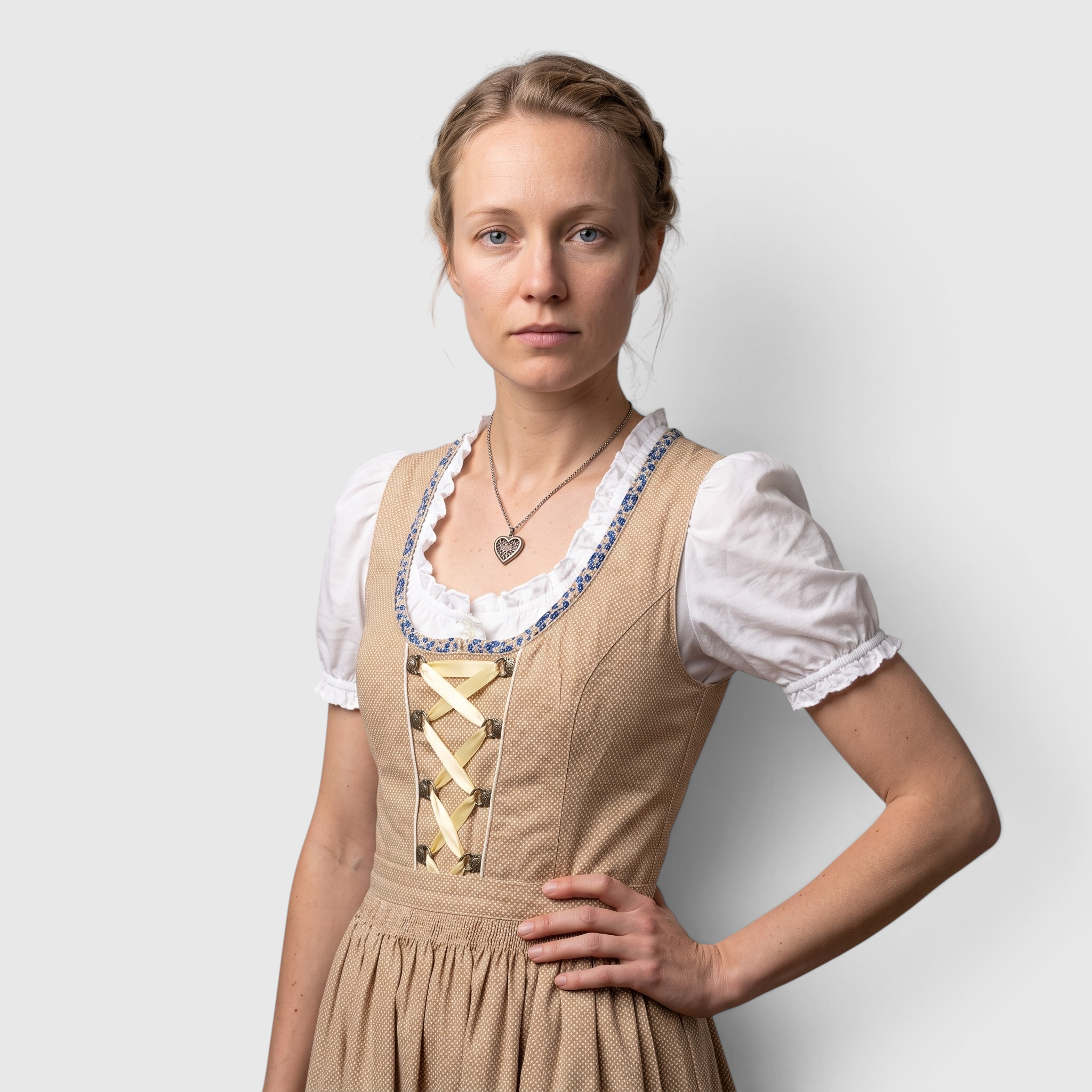 Gifts – Seasonal – Oktoberfest : Dirndljurk Dames Traditioneel Bruin met Kanten Blouse en Schort in van Steiner-boutique