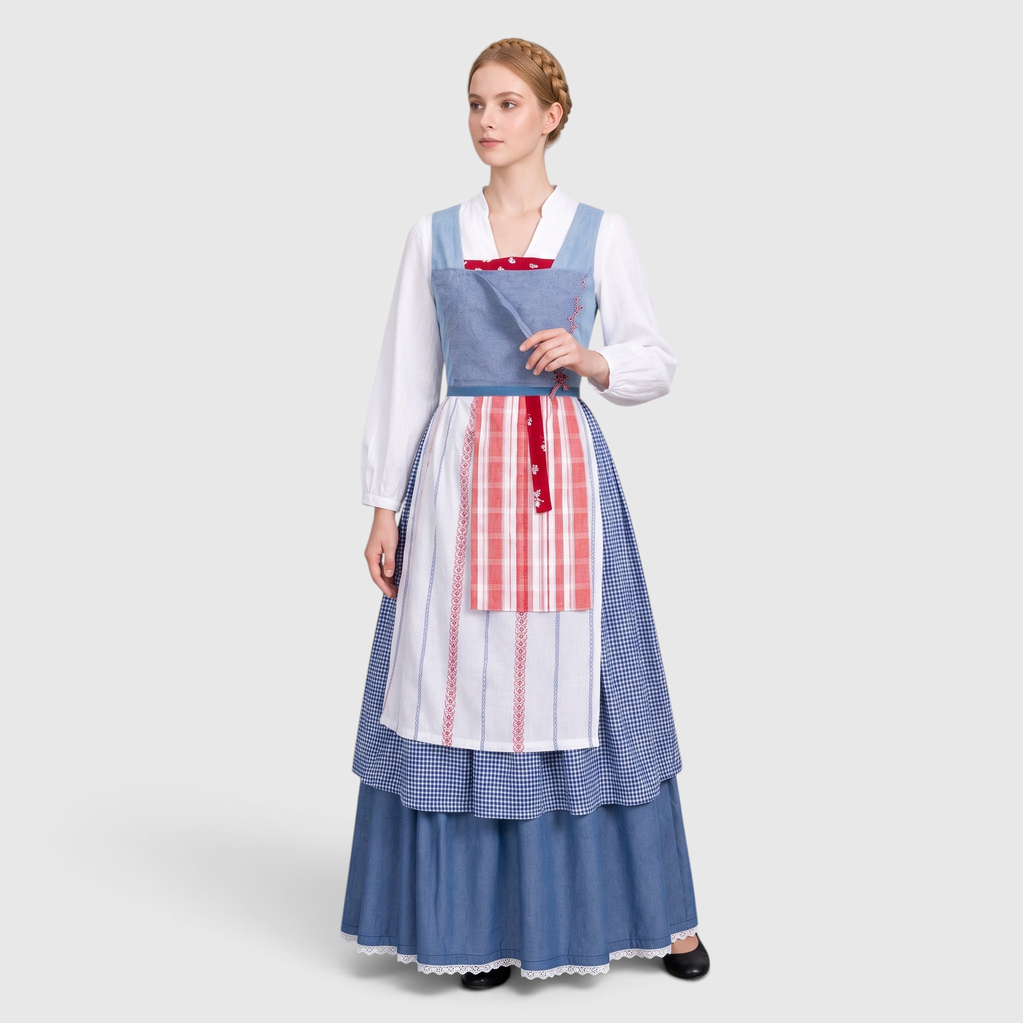 Gifts – Seasonal – Oktoberfest : Trachtenjurk Dames Blauw met Zakken, Ideaal voor Oktoberfest in van Steiner-boutique