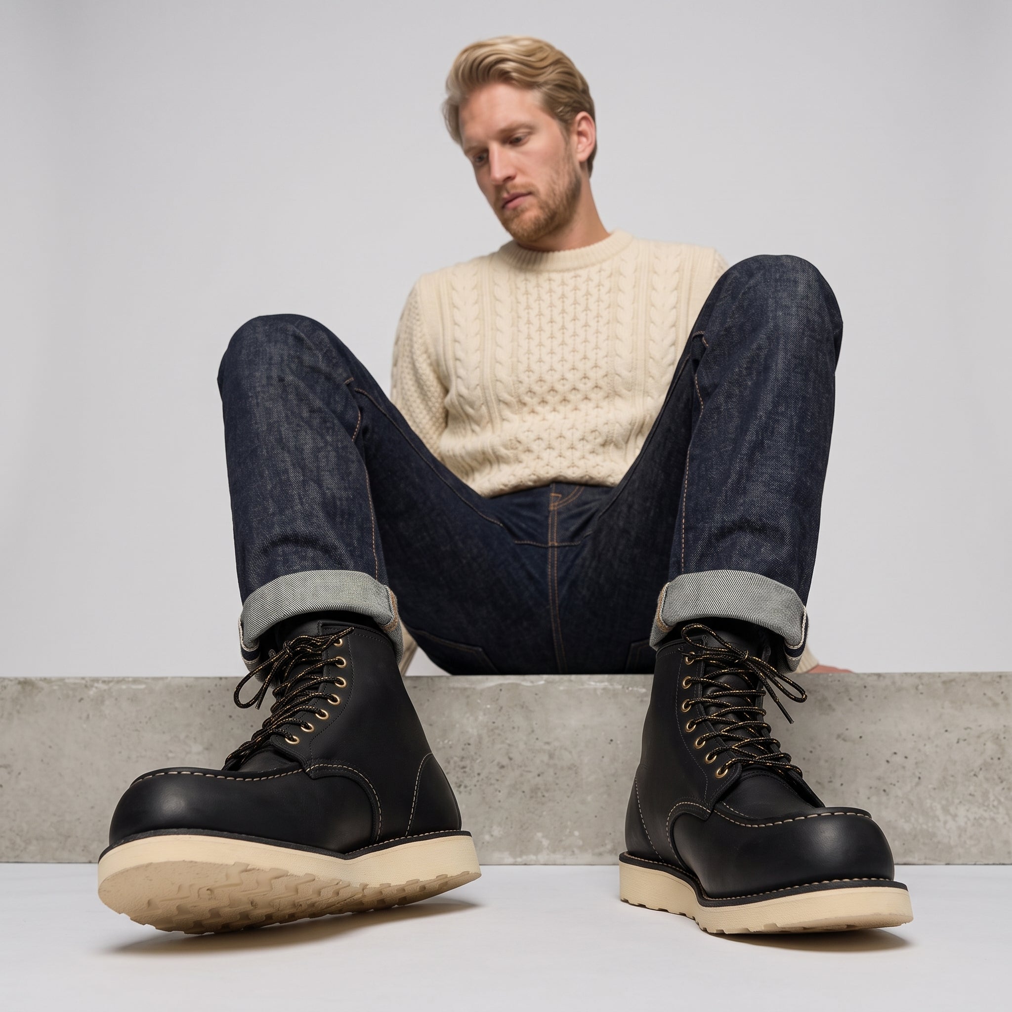 AS - Mens - Boots : Heren Veterlaarzen - Retro Stijl, Comfortabel, Duurzaam in van KleefMode