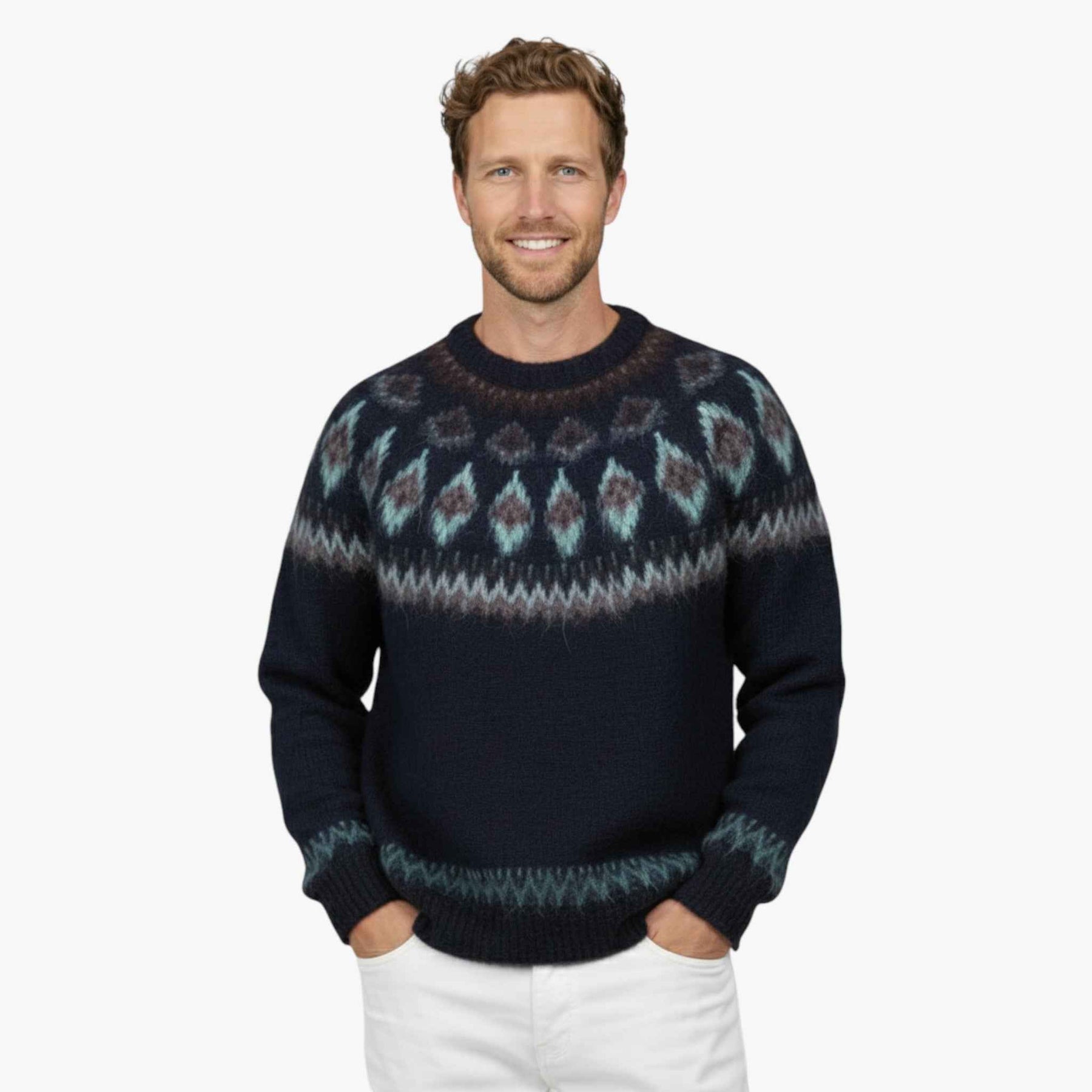 Kersttruien : Grappige Foute Kersttrui Unisex - Marineblauw in van Pantino