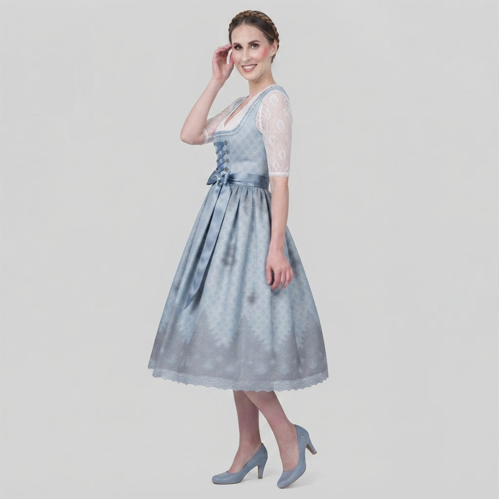Gifts – Seasonal – Oktoberfest : Dirndljurk Dames: Traditioneel Blauw met Uitlopende Rok in van Steiner-boutique