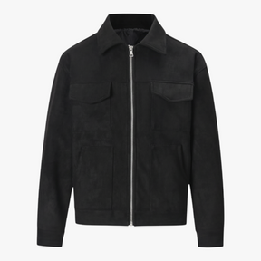 Herenjassen en -jassen : Heren Casual Multi Pocket Jas - Grijs in Zwart van Pantino