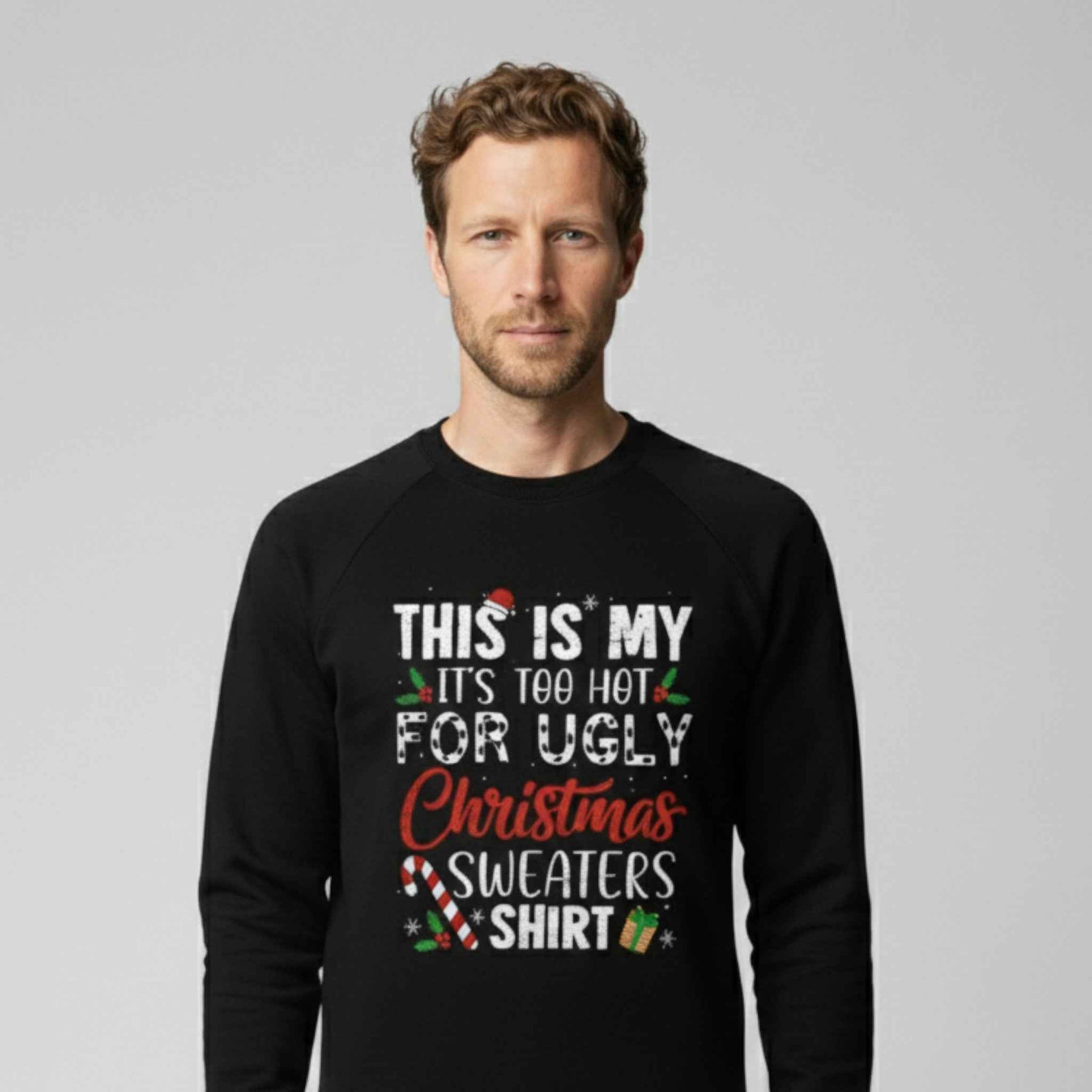 Sweaters : Foute Kersttrui Heren met Humoristische Slogan - Zwart in van Pantino