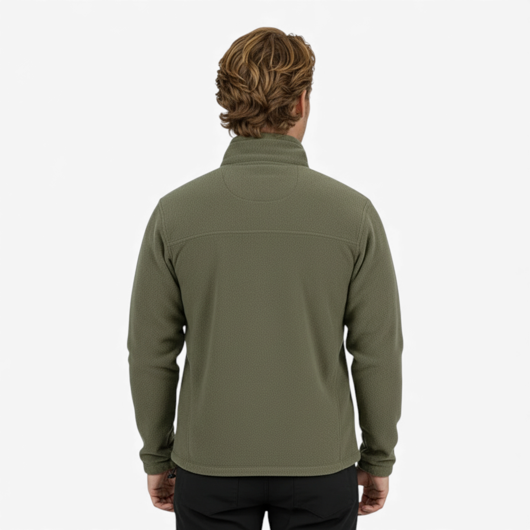 Heren Bovenkleding : Heren Slim Fit Winterjas van Polarfleece - Groen in van Pantino