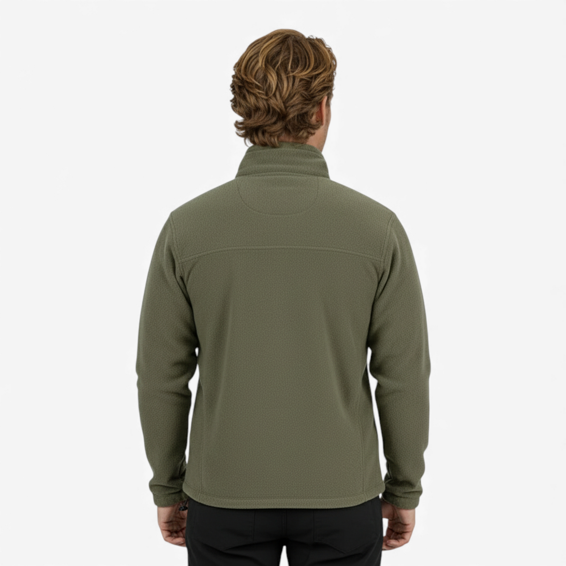 Heren Bovenkleding : Heren Slim Fit Winterjas van Polarfleece - Groen in van Pantino