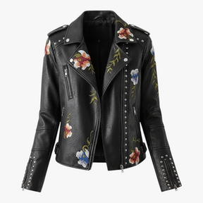 Damesjassen & -jacks : Jas Dames Wit - Retro Tussenjas met Bloemenmotief in van Pantino
