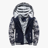 Herren Fleecejacke mit Kapuze für Kaltes Wetter - Marineblau