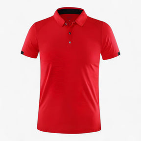 Clothes : Poloshirt Heren Marineblauw - Ademend Sportpoloshirt met Korte Mouwen in Rood van Pantino