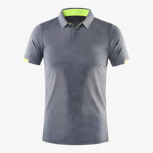 Clothes : Poloshirt Heren Marineblauw - Ademend Sportpoloshirt met Korte Mouwen in Donkergrijs van Pantino
