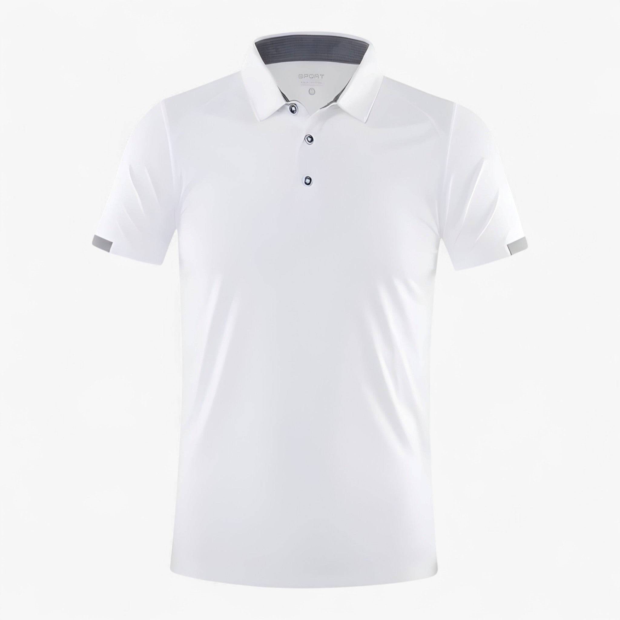 Clothes : Poloshirt Heren Marineblauw - Ademend Sportpoloshirt met Korte Mouwen in Wit van Pantino