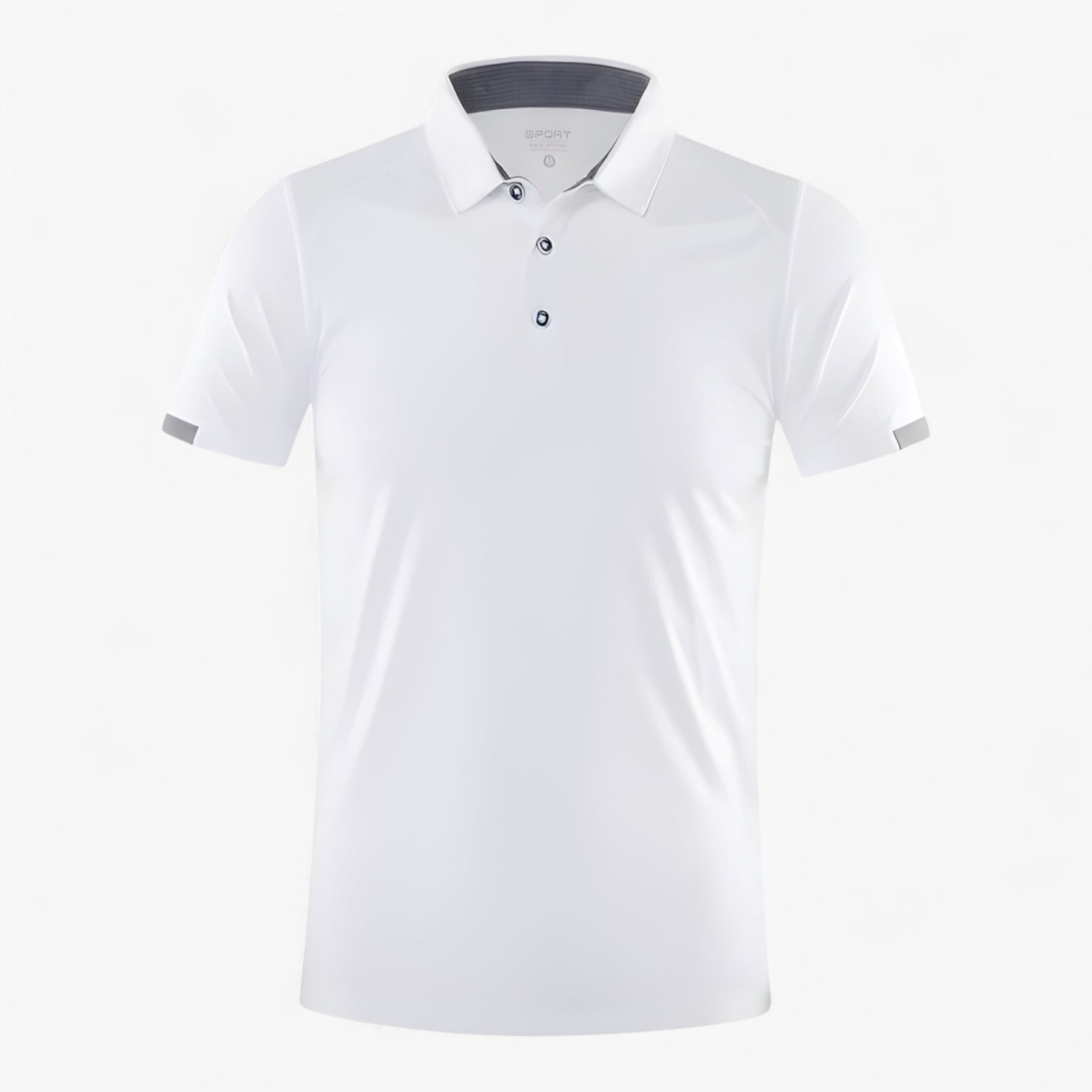 Clothes : Poloshirt Heren Marineblauw - Ademend Sportpoloshirt met Korte Mouwen in Wit van Pantino