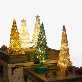 home & garden : Glazen Verlichte Kerstboom - Groen in van Pantino