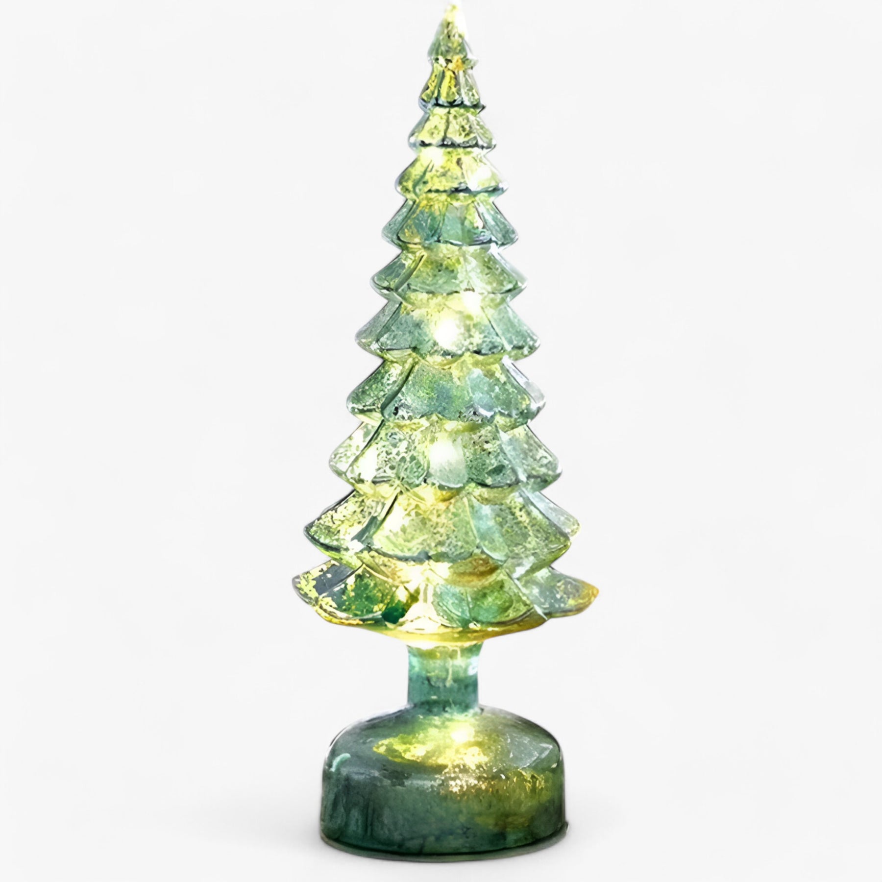 home & garden : Glazen Verlichte Kerstboom - Groen in van Pantino