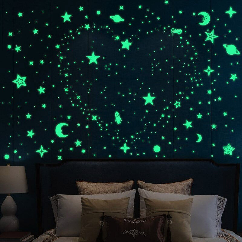 home & garden : Luminous Stars Stickers Kinderen in van Pantino