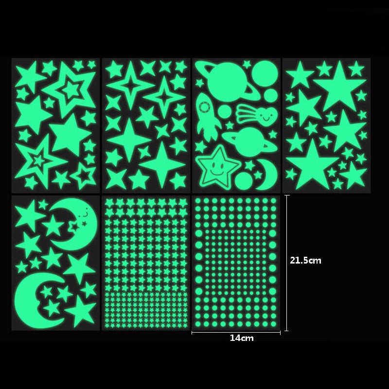 home & garden : Luminous Stars Stickers Kinderen in van Pantino