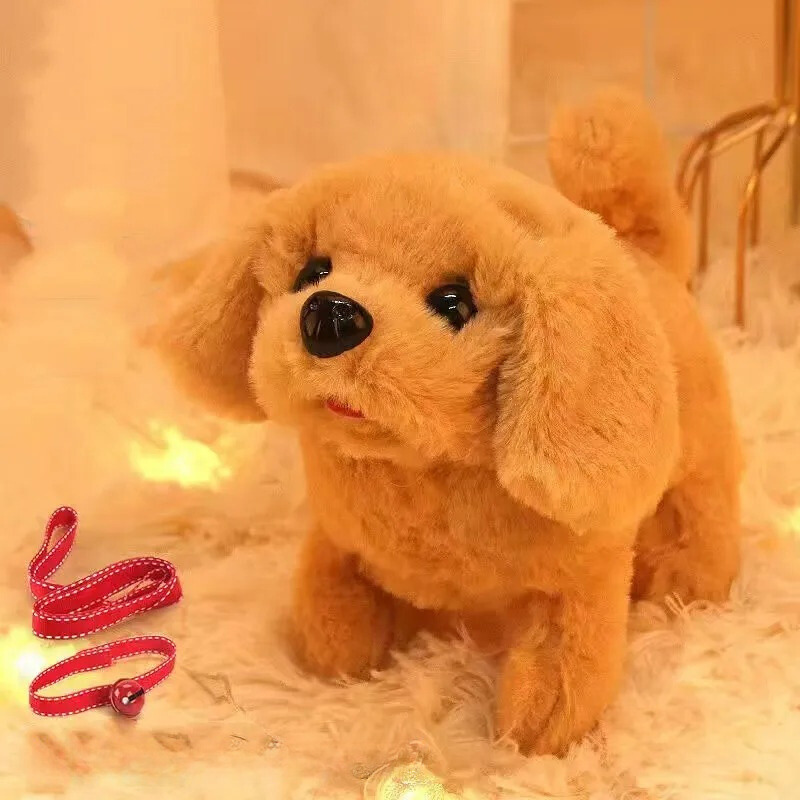 pets : Interactief Speelkameraadje Kinderen Beige - Pluche Knuffel - Zachte Stof in Golden Retriever van Pantino