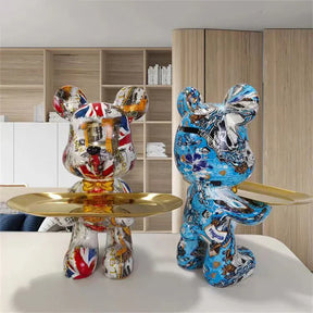home & garden : Graffiti Beer Beeld - Street Art Woonkamer Decoratie - Hars in van Pantino