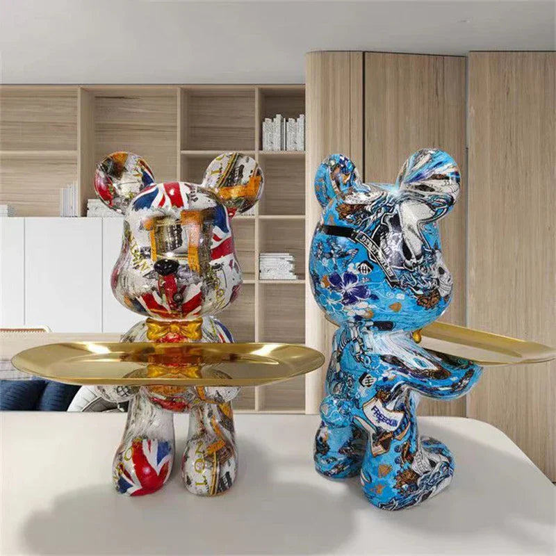 home & garden : Graffiti Beer Beeld - Street Art Woonkamer Decoratie - Hars in van Pantino