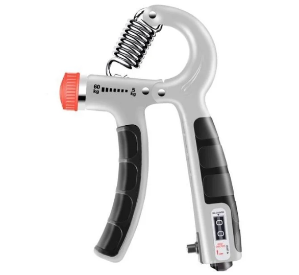 Hand Grip Strengthener : Pols en Onderarm Kracht Training - Metaal in Grijs + zwart van Pantino