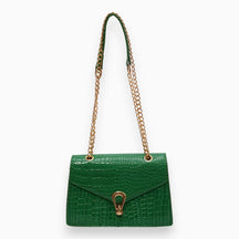 bags : Mini Crossbody Tas Dames Zwart - Elegante Klepsluiting - PU-Leer in Groen van Pantino