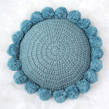 home & garden : Decoratief Kussen Roze - Cozy Leuke Huisdecoratie - Pluche in Turquoise Diameter 45cm van Pantino