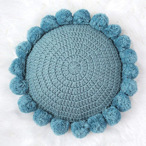 home & garden : Decoratief Kussen Roze - Cozy Leuke Huisdecoratie - Pluche in Turquoise Diameter 45cm van Pantino