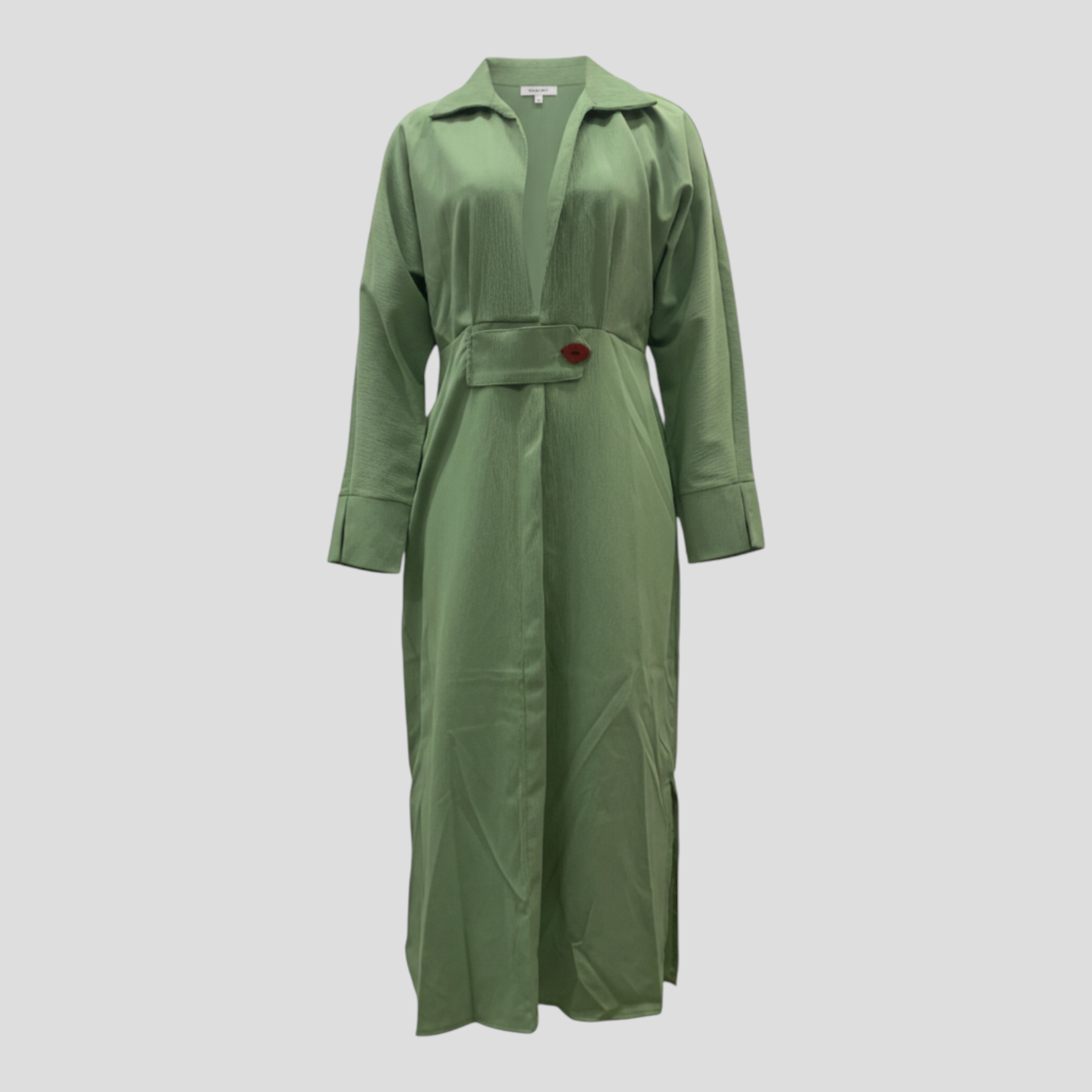 Women's Dress : Maxi Jurk Dames Zwart - Elegante Lange voor Zomer in Groen van Pantino