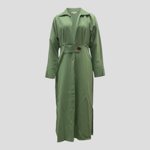 Women's Dress : Maxi Jurk Dames Zwart - Elegante Lange voor Zomer in Groen van Pantino